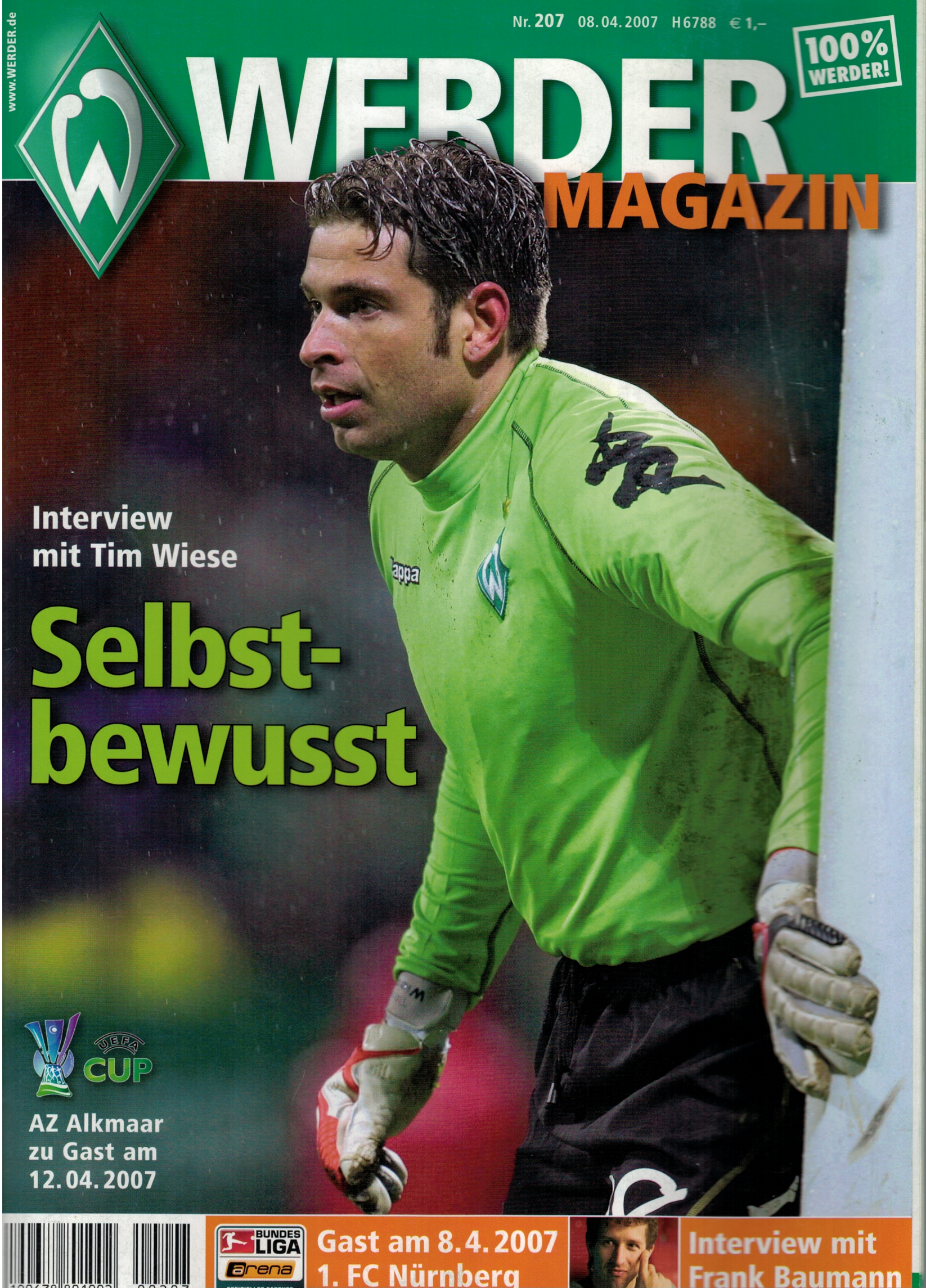 AZ Programma 12-apr-2007 Werder Bremen uit